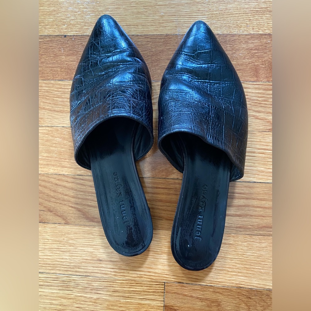 Jenni Kayne Croc Embossed Mules